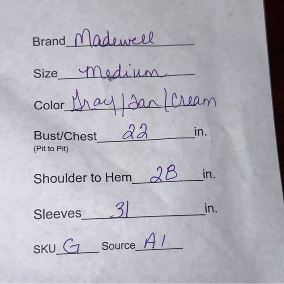 Madewell Gray Fuzzy Knit Sweater Geo Diamond Cozy Pullover M - Picture 8 of 8